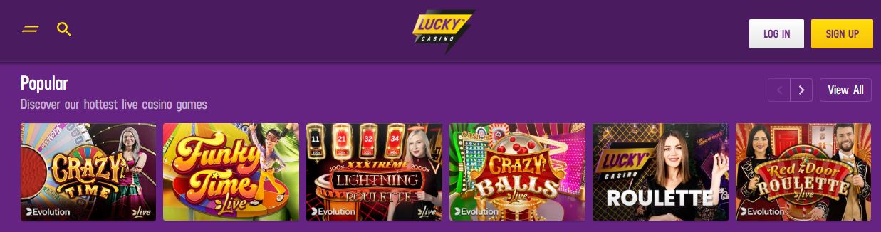 Genieße beliebte Live-Casino-Spiele mit echten Dealern