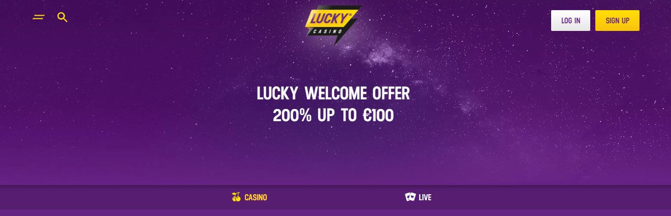 Registriere dich bei Lucky Casino und hole dir Willkommensbonus